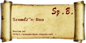 Szemán Bea névjegykártya